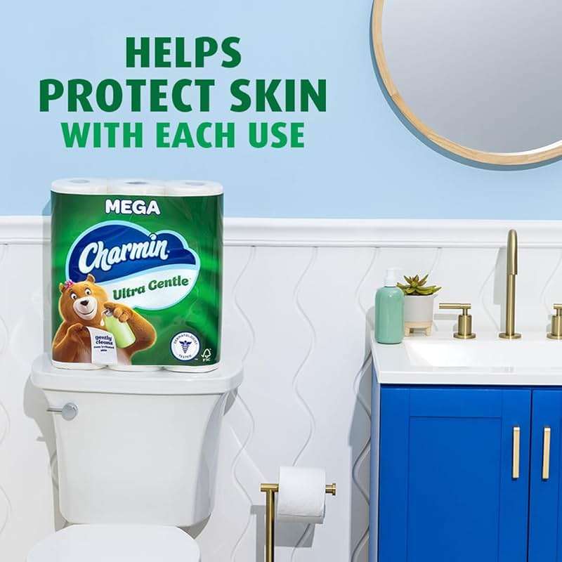 Charmin Ultra Gentle Toilet Paper, 24 Mega Rolls (Equivalent to 96 Regular Rolls),White - Image 6