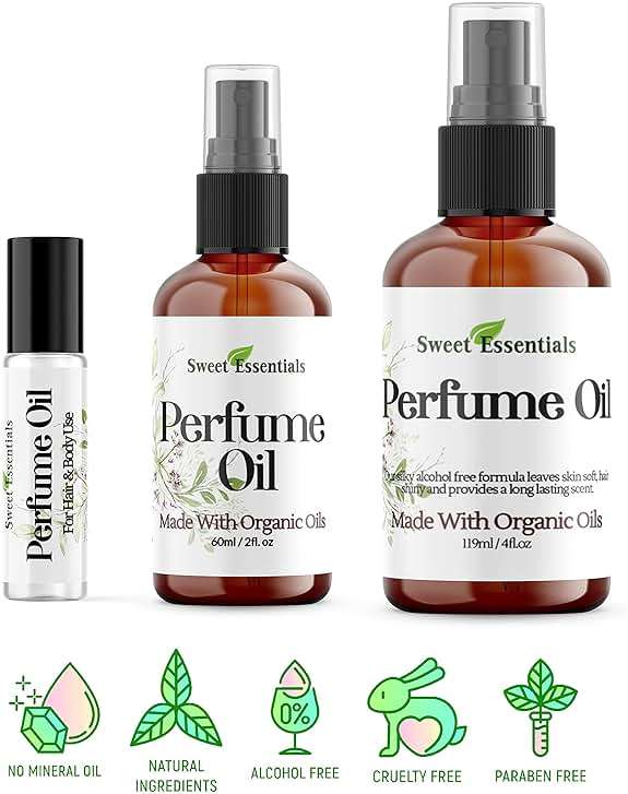 Sweet Essentials BACCARAT ROUGE-540 - (MFK Type), Fragrance - Perfume Oil, Made with Organic Oils, 2oz, Spray on Perfume Hair & Body Oil - Alcohol, Silicone & Preservative Free - Image 3