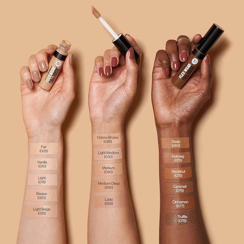 Revlon ColorStay Flex Wear, Full Cover Non-Creasing Concealer, Infused with Hyaluronic Acid & Vitamin E, Flexible Longwear, 005 Fair, 0.34 Fl Oz - Image 8