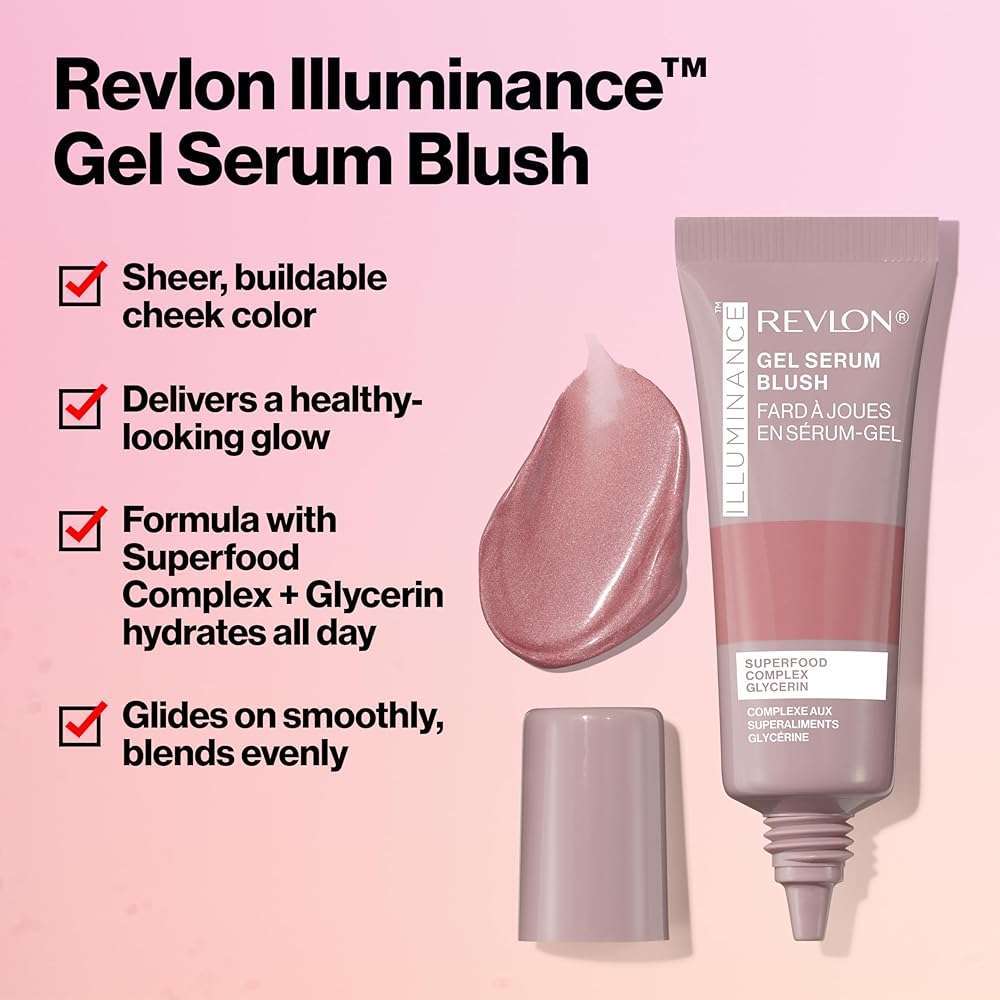 Revlon Illuminance Gel Serum Blush, Visibly Plump Cheeks, Dewy Finish and Hydrates All Day, 110 Enchanting Mauve, 0.37 fl oz. - Image 2