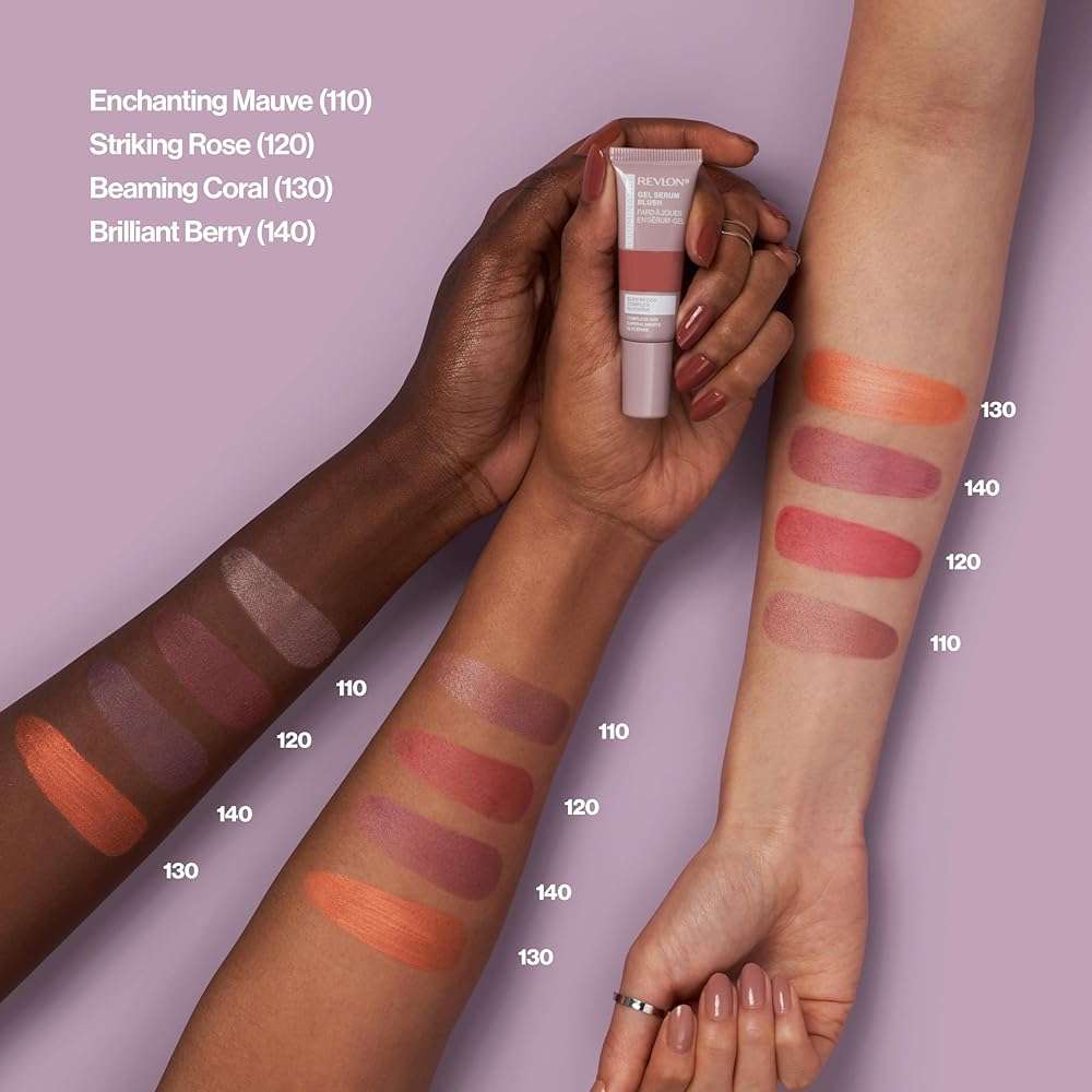 Revlon Illuminance Gel Serum Blush, Visibly Plump Cheeks, Dewy Finish and Hydrates All Day, 110 Enchanting Mauve, 0.37 fl oz. - Image 3