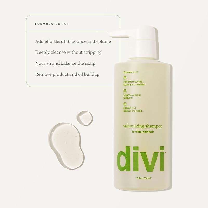 Divi Volumizing Shampoo for Women and Men - Lightweight Volume Shampoo for Fine Hair - Formulated to Cleanse, Nourish and Balance the Scalp - Image 3
