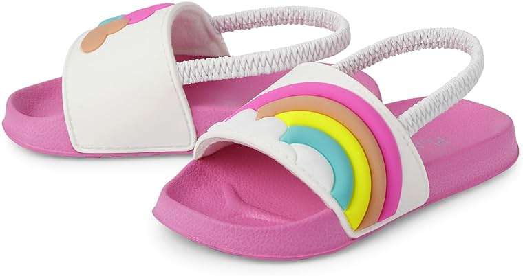 The Children's Place Baby Girls' And Toddler Everyday Slide Sandals With Backstrap - Image 3