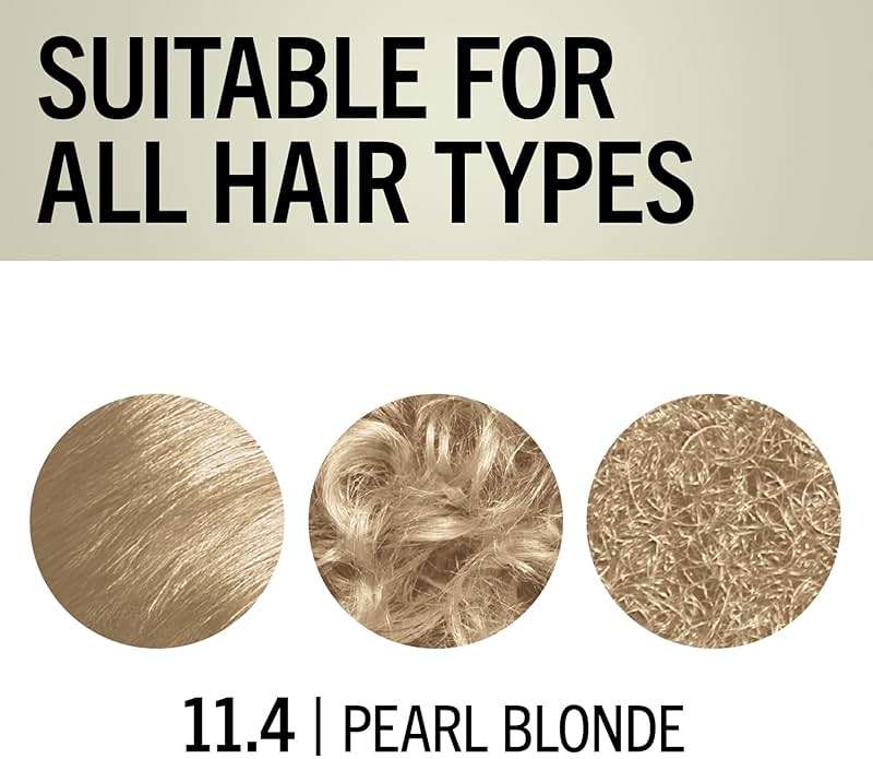 Schwarzkopf Keratin Blonde Hair Dye, 11.4 High Lift Pearl Blonde, Professional Quality Permanent Hair Color, Bond Enforcing System, Pre-Color Serum & Purple Conditioner Included - Image 7
