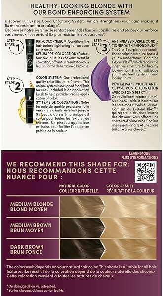 Schwarzkopf Keratin Blonde Hair Dye, 001 High Lift Platinum Blonde, Professional Quality Permanent Hair Color, Bond Enforcing System, Pre-Color Serum & Purple Conditioner Included - Image 6