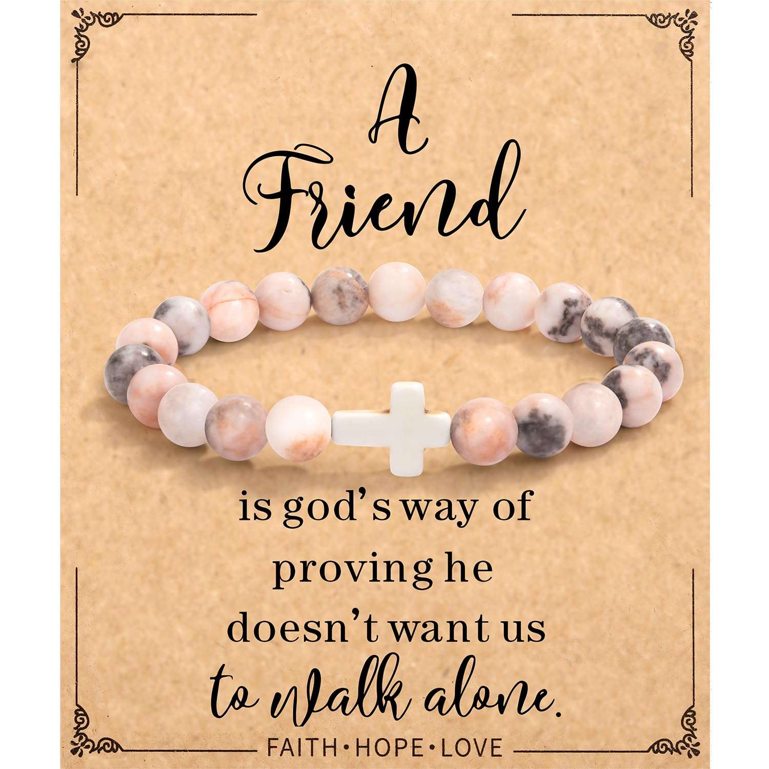 Christian Easter Gifts for Women, Easter Basket Stuffers Religious Cross Bracelet Gifts for Women/Daughter/Friend/Sister/Grandma/Granddaughter/Godmother/Her, Inspirational Birthday Faith Based Jesus Jewelry - Image 1