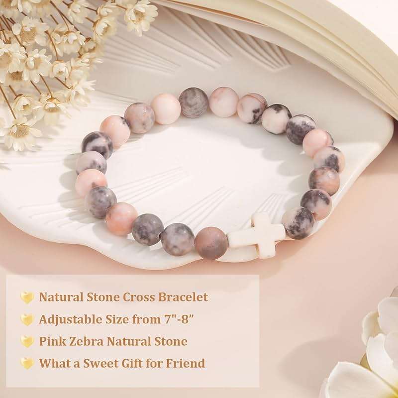 Christian Easter Gifts for Women, Easter Basket Stuffers Religious Cross Bracelet Gifts for Women/Daughter/Friend/Sister/Grandma/Granddaughter/Godmother/Her, Inspirational Birthday Faith Based Jesus Jewelry - Image 4