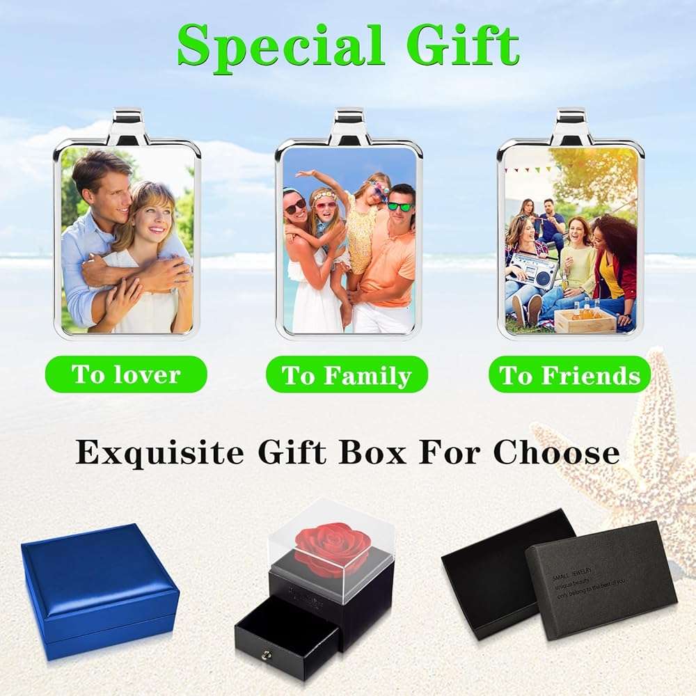 HYPERFOLD Double Side Custom Keychain with Picture Personalized Engraving Photo Text Customized Gifts for Men Women - Image 5
