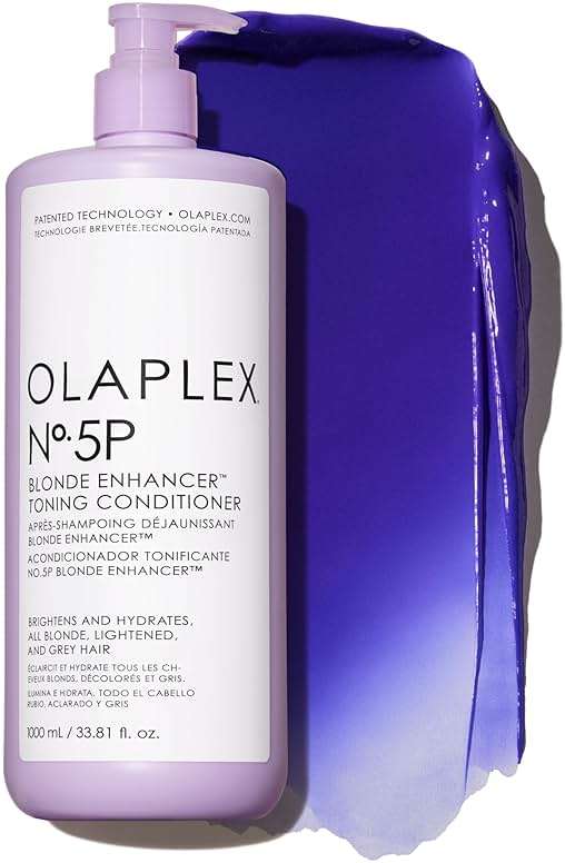 Olaplex Nº.5P Blonde Enhancer Purple Toning Conditioner: Neutralizes Brassiness & Strengthen | Repairs Damages & Hydrates Hair | For Coily, Curly, Straight, and Wavy - Image 1