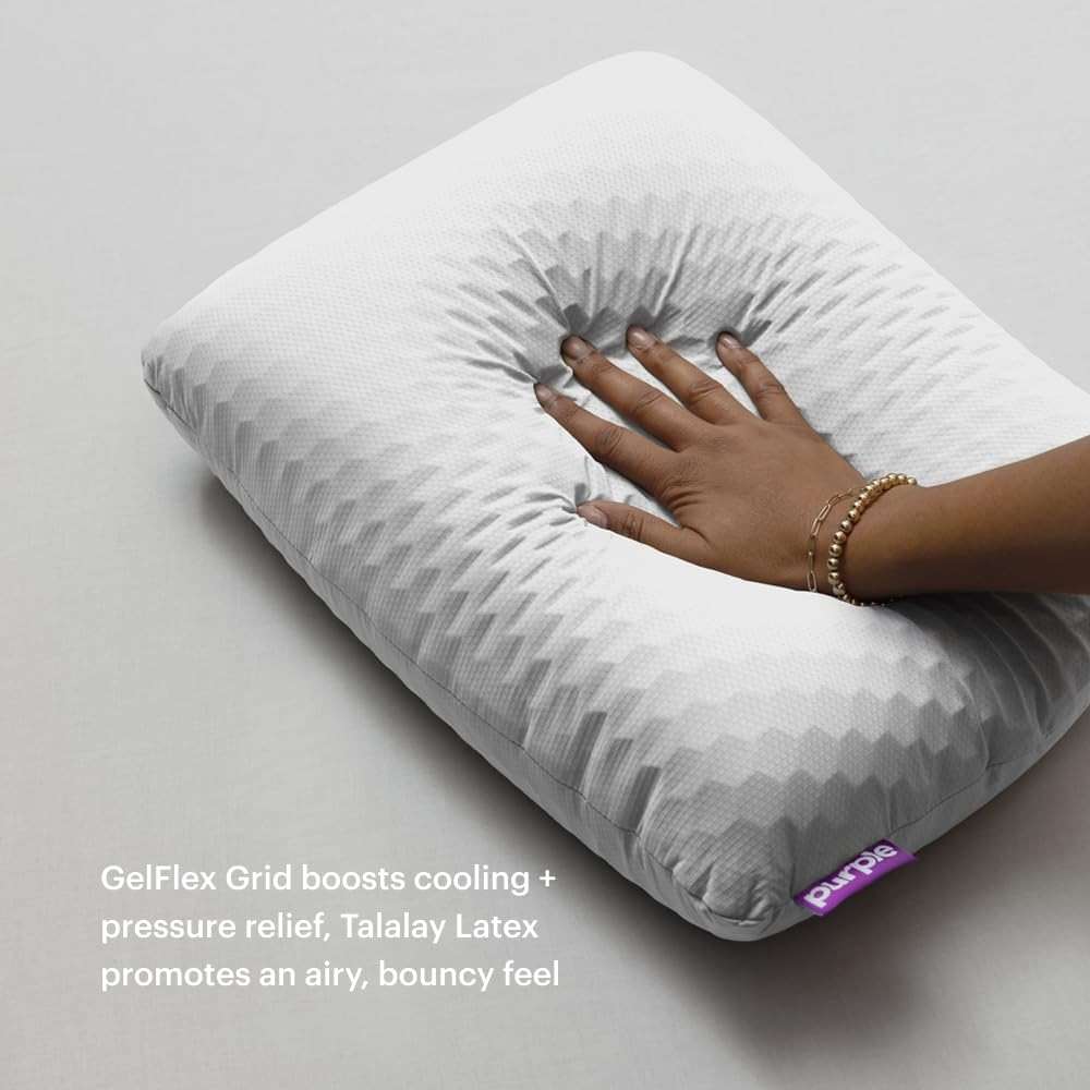 Purple Harmony Anywhere Pillow - Travel/On-the-Go, Hex Grid & Talalay Latex Core - No Pressure Support, Stays Cool, Compact & Lightweight for Easy Travel - Image 6