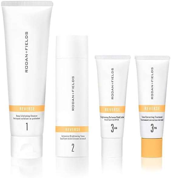 Rodan + Fields Reverse Regimen: Cleanser, Toner, Lotion SPF 50, & Treatment | Daily Moisturizer | Contains Vitamin C & Retinol | Skincare Sets & Kits | Face Wash for Women | Self Care - Image 1