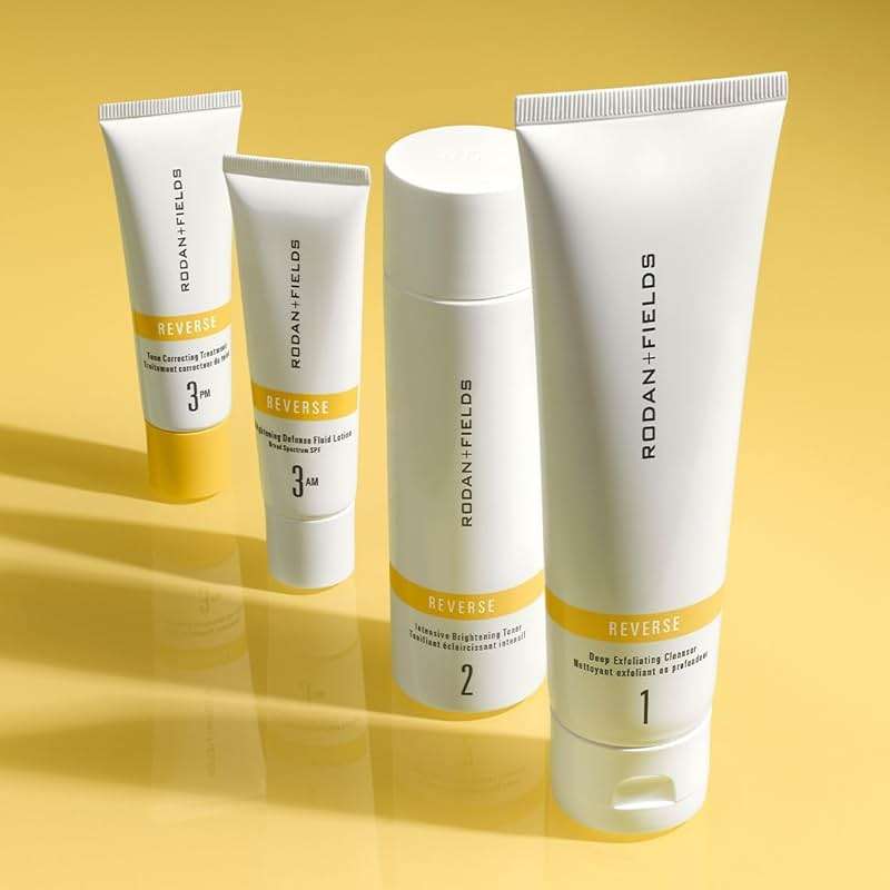 Rodan + Fields Reverse Regimen: Cleanser, Toner, Lotion SPF 50, & Treatment | Daily Moisturizer | Contains Vitamin C & Retinol | Skincare Sets & Kits | Face Wash for Women | Self Care - Image 2