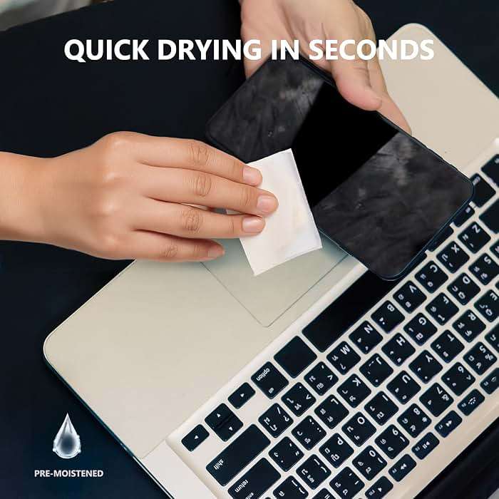 iDuster Screen Cleaner Wipes for Electronic Devices, Mobile Phone Screen Wipe, Electronic Cleaning Wipe Individually Wrapped, Pack of 100 - Image 5