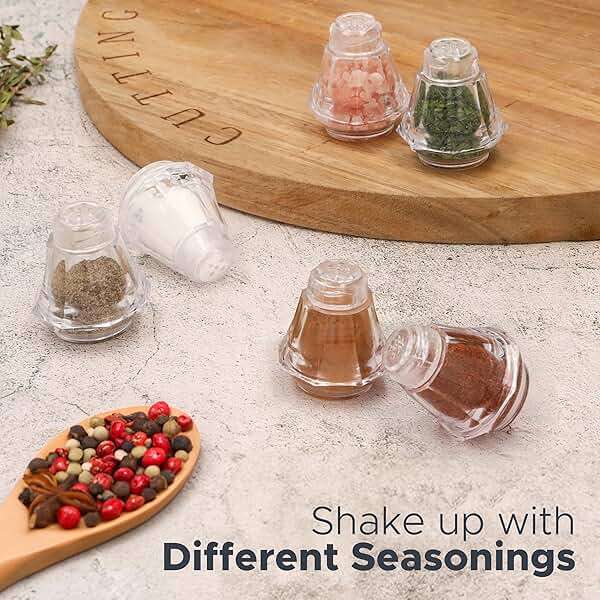 Crafts Central Plastic Mini Salt and Pepper Shakers For Party’s, Restaurants and Wedding’s - 24 Pcs (Clear) - Image 5