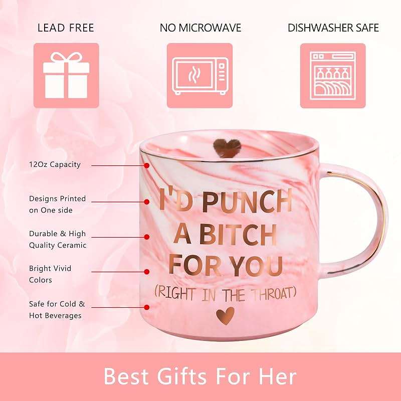 Ulrhpc Mothers Day Mom Gifts for Mom Wife from Daughter Son, Birthday Gifts for Women Her Girlfriend Sisters Friends, 12 OZ Funny Coffee Mug, Valentines Galentines Day Christmas Stocking Stuffers - Image 3