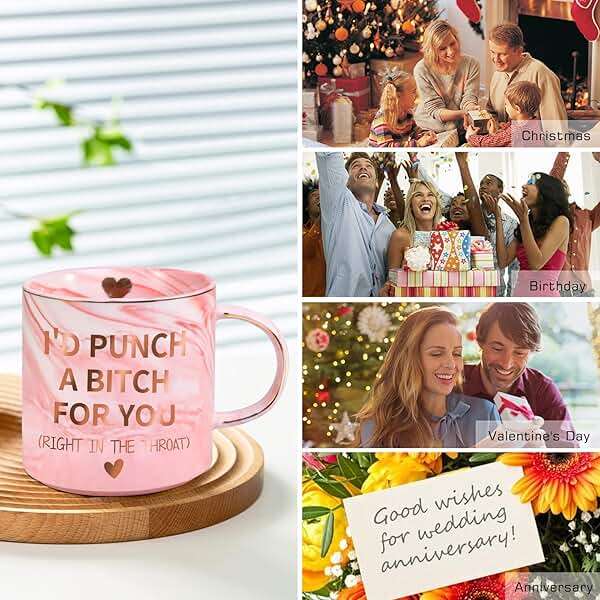Ulrhpc Mothers Day Mom Gifts for Mom Wife from Daughter Son, Birthday Gifts for Women Her Girlfriend Sisters Friends, 12 OZ Funny Coffee Mug, Valentines Galentines Day Christmas Stocking Stuffers - Image 7