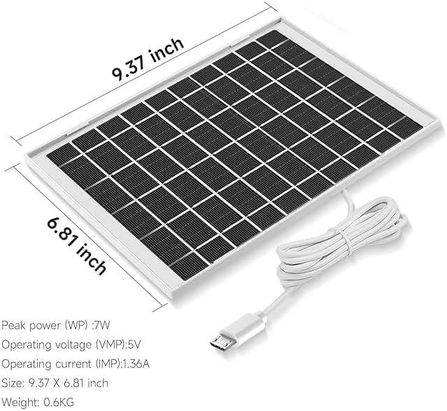 2 Pack 7W Solar Panel Charger Compatible with Wyze Battery Cam Pro, Cam Outdoor V1, Cam Outdoor V2, Solar Panel for Wyze Camera with Micro usb, USB C Adapter, NOT compatible OG, v3,v4, Pan,Floodlights - Image 2
