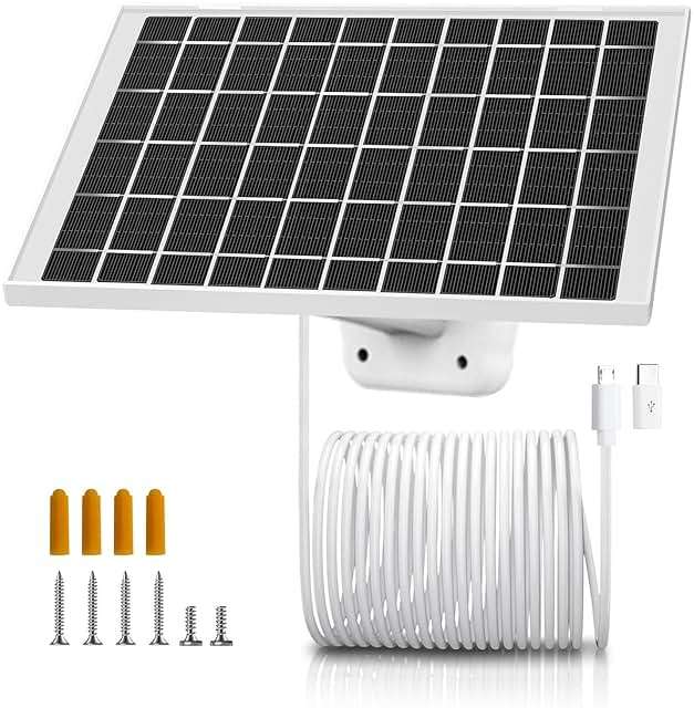 2 Pack 7W Solar Panel Charger Compatible with Wyze Battery Cam Pro, Cam Outdoor V1, Cam Outdoor V2, Solar Panel for Wyze Camera with Micro usb, USB C Adapter, NOT compatible OG, v3,v4, Pan,Floodlights - Image 6