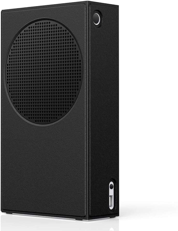 WOLIBEAR Magnetic Smart Wraps for Xbox Series S Console, Full Protection Protective Cover Case for Xbox Series S Accessories with Premium PU Leather and Soft Inner Lining - Black - Image 1