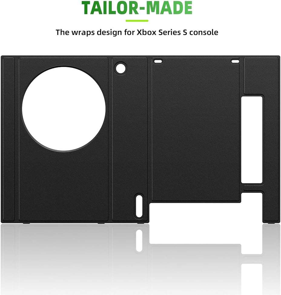 WOLIBEAR Magnetic Smart Wraps for Xbox Series S Console, Full Protection Protective Cover Case for Xbox Series S Accessories with Premium PU Leather and Soft Inner Lining - Black - Image 4