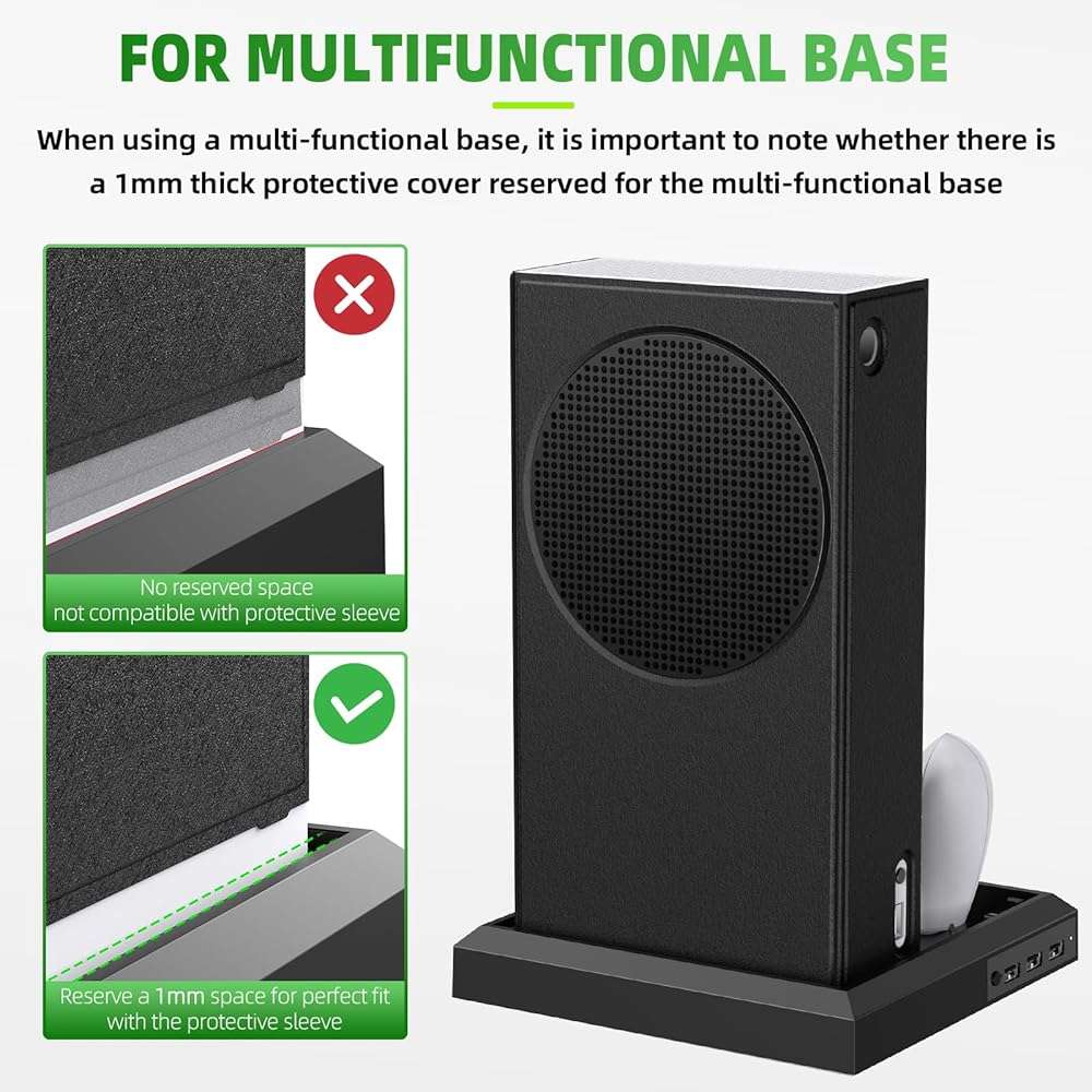 WOLIBEAR Magnetic Smart Wraps for Xbox Series S Console, Full Protection Protective Cover Case for Xbox Series S Accessories with Premium PU Leather and Soft Inner Lining - Black - Image 6