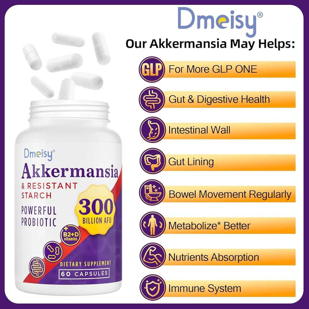 Akkermansia Supplement - 300 Billion AFU Akkermansia Muciniphila, Akkermansia Probiotic for Women & Men, for Boost , Digestive, Gut, Immunity, Enhances Gut Lining Function & Intestinal Walls, 60 Count - Image 5