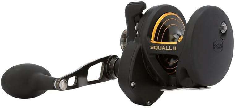 PENN Squall II Lever Drag Fishing Reel, Size 25, Graphite Body and Sideplates, Stainless Steel Main and Pinion Gears, Powerful PENN Dura-Drag - Image 2