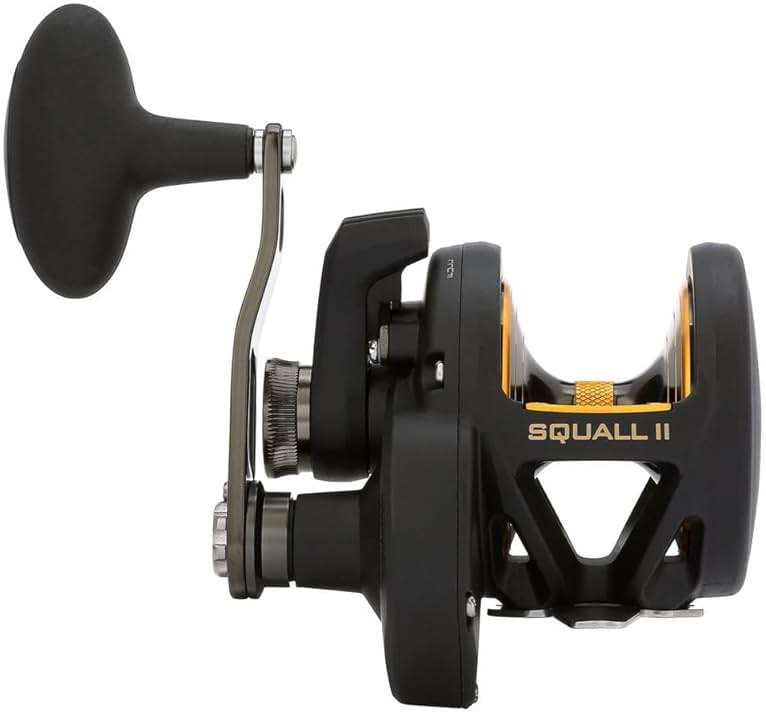 PENN Squall II Lever Drag Fishing Reel, Size 25, Graphite Body and Sideplates, Stainless Steel Main and Pinion Gears, Powerful PENN Dura-Drag - Image 4