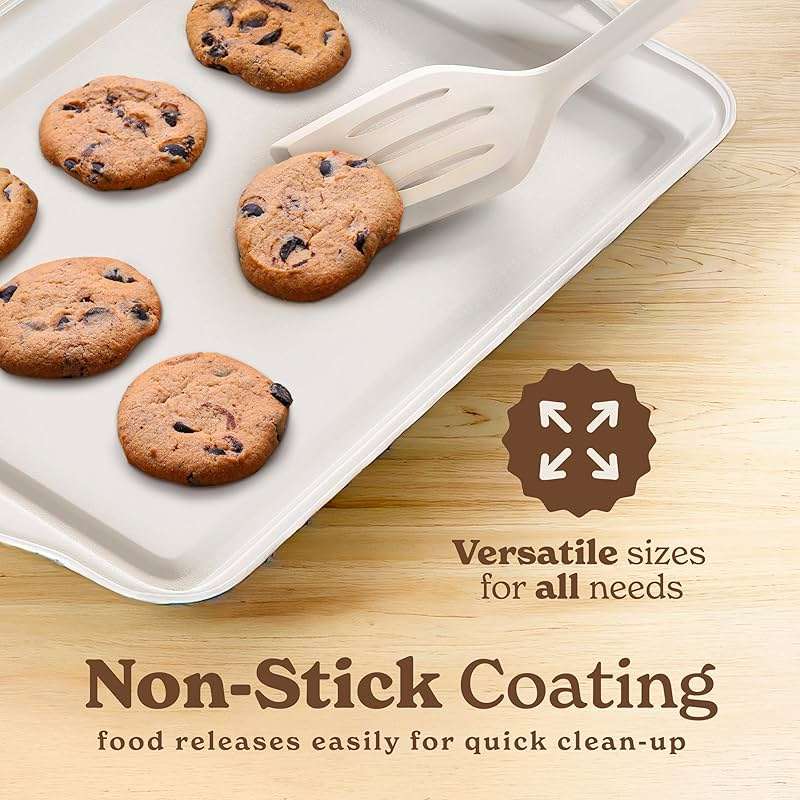 Country Kitchen Nonstick Stackable Bakeware Set - Durable, Easy Release Baking Set, Black, 10 Pcs - Image 4