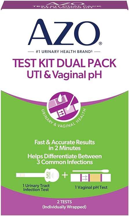 AZO Urinary Tract Infection (UTI) Test Strip + Vaginal pH Test Kit, Fast & Accurate Results, from The #1 Most Trusted Brand, FSA/HSA Eligible - Image 1