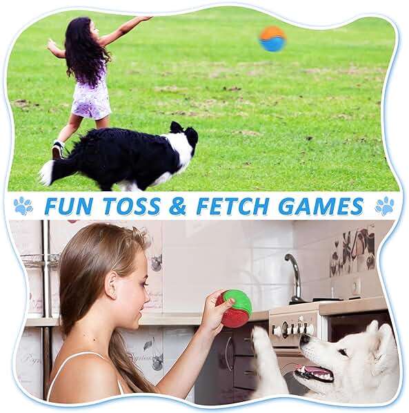 6Pcs Squeaky Dog Balls, Dog Toys Balls for Training, Tough Ball Toys for Dogs, Fit with Dog Ball Launcher, High Bouncy Dog Ball for Interactive Playing, Puppy Pet Chew Balls Teething Balls 2.5in - Image 6