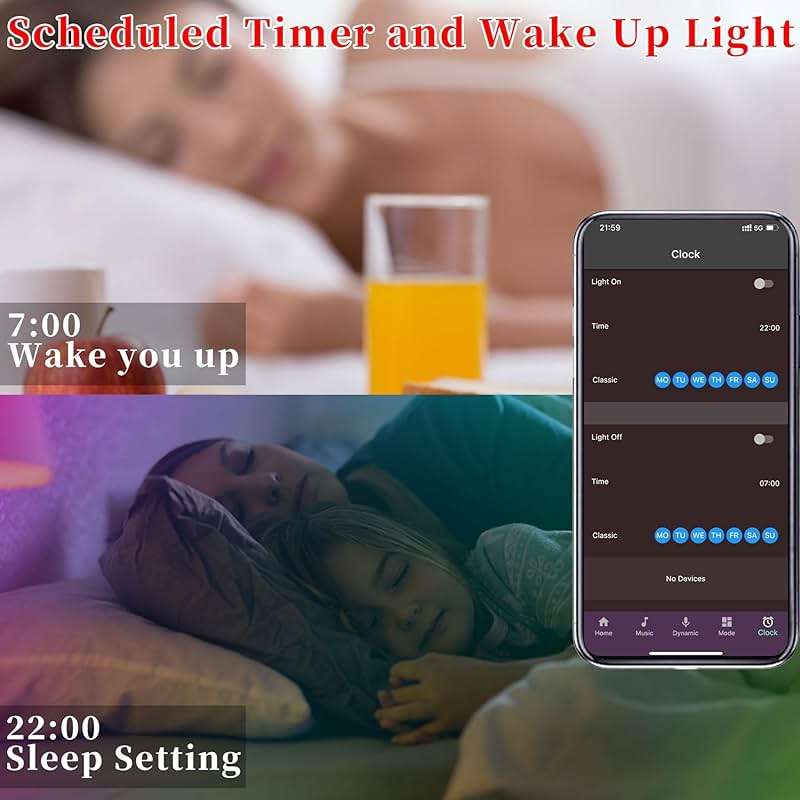 QZYL LED Lights for Bedroom, 25FT RGB LED Strip Lights with 44 Keys IR Remote, Smart LED Light Strip with Adhesive Backing Adjustable Brightness App Control for Bedroom Party Decoration - Image 5