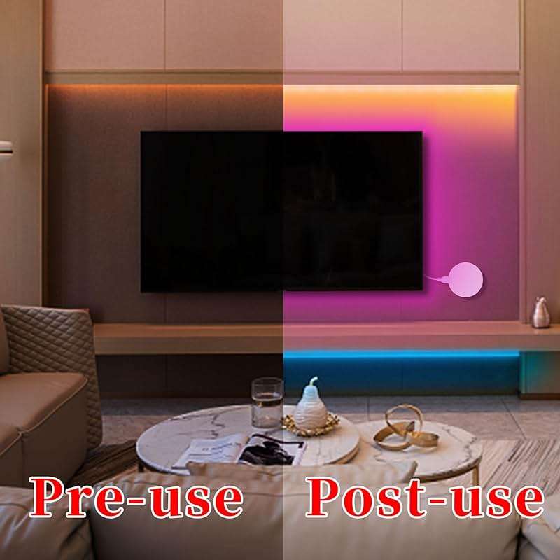 QZYL LED Lights for Bedroom, 25FT RGB LED Strip Lights with 44 Keys IR Remote, Smart LED Light Strip with Adhesive Backing Adjustable Brightness App Control for Bedroom Party Decoration - Image 8