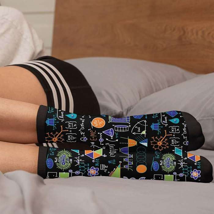 Science Mathematics Math Equations Novelty Crew Socks Casual Crazy Funny Dress Socks For Women Men Teens Gift - Image 4
