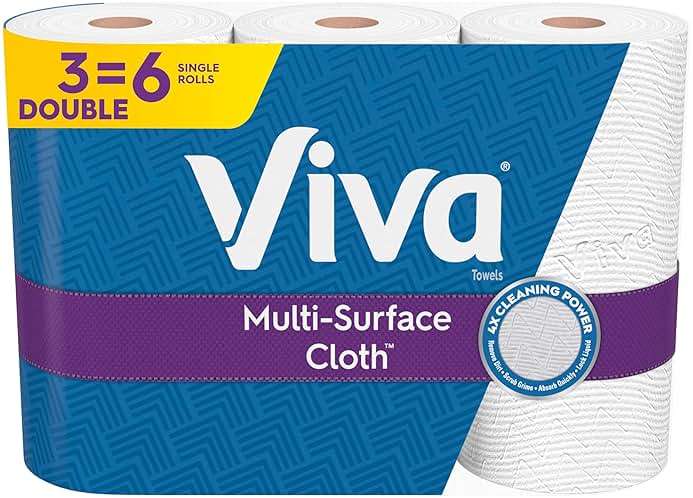 Viva Multi-Surface Cloth Paper Towels, Choose-A-Sheet Size, 3 Double Rolls, 110 Sheets per Roll (Packaging May Vary) - Image 1
