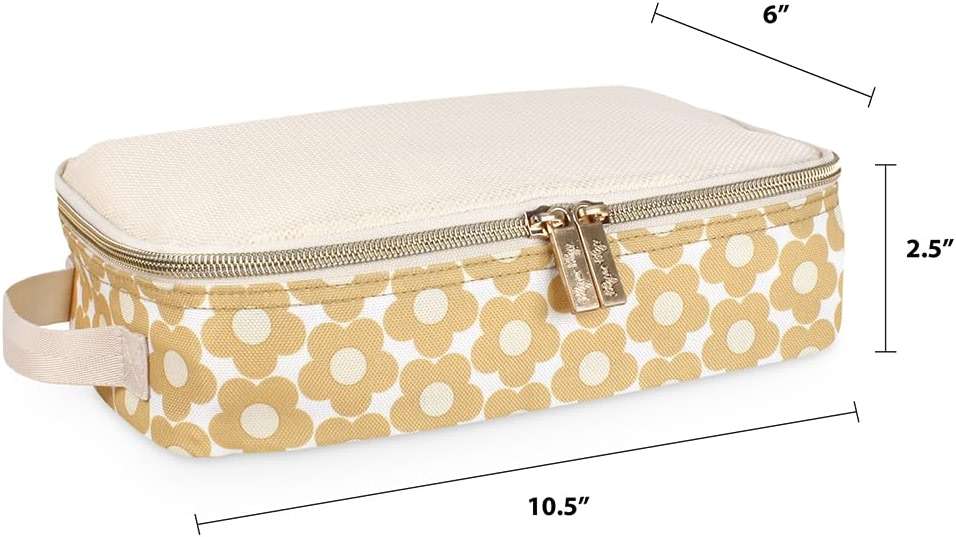Itzy Ritzy Packing Cubes for Travel – Set of 3 Packing Cubes or Travel Organizers – Each Cube Features a Mesh Top, Double Zippers and a Fabric Handle (Milk & Honey) - Image 2