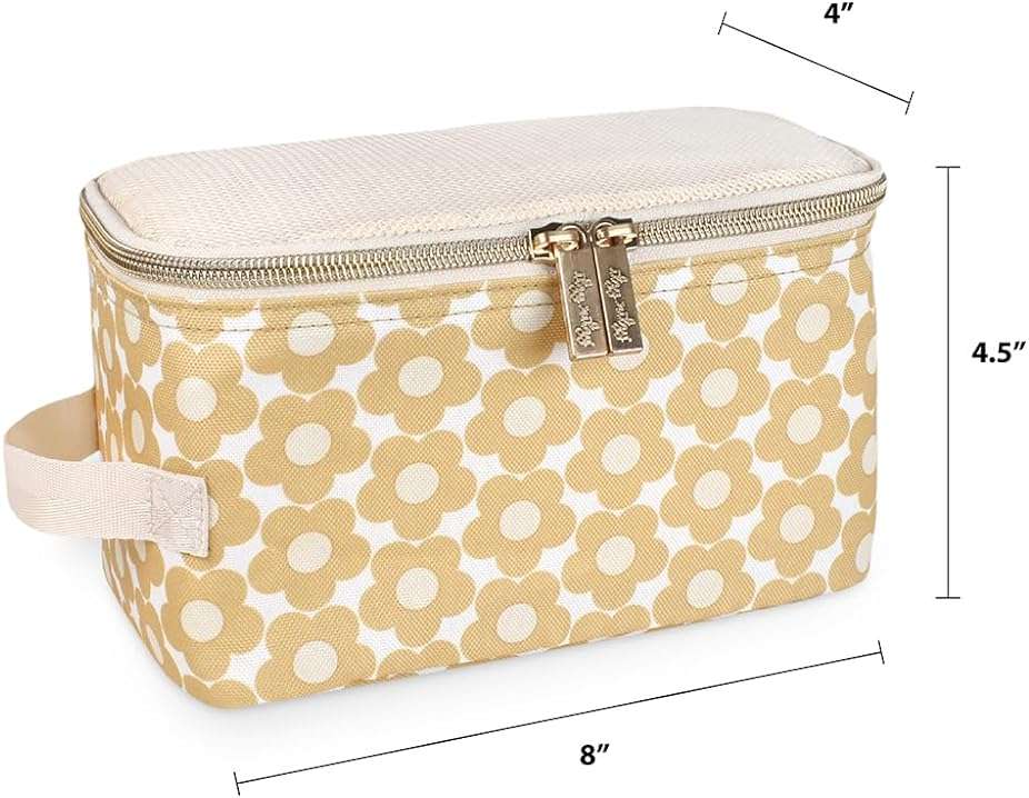 Itzy Ritzy Packing Cubes for Travel – Set of 3 Packing Cubes or Travel Organizers – Each Cube Features a Mesh Top, Double Zippers and a Fabric Handle (Milk & Honey) - Image 3