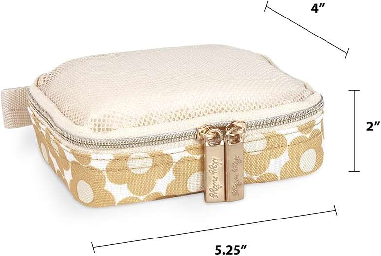 Itzy Ritzy Packing Cubes for Travel – Set of 3 Packing Cubes or Travel Organizers – Each Cube Features a Mesh Top, Double Zippers and a Fabric Handle (Milk & Honey) - Image 4