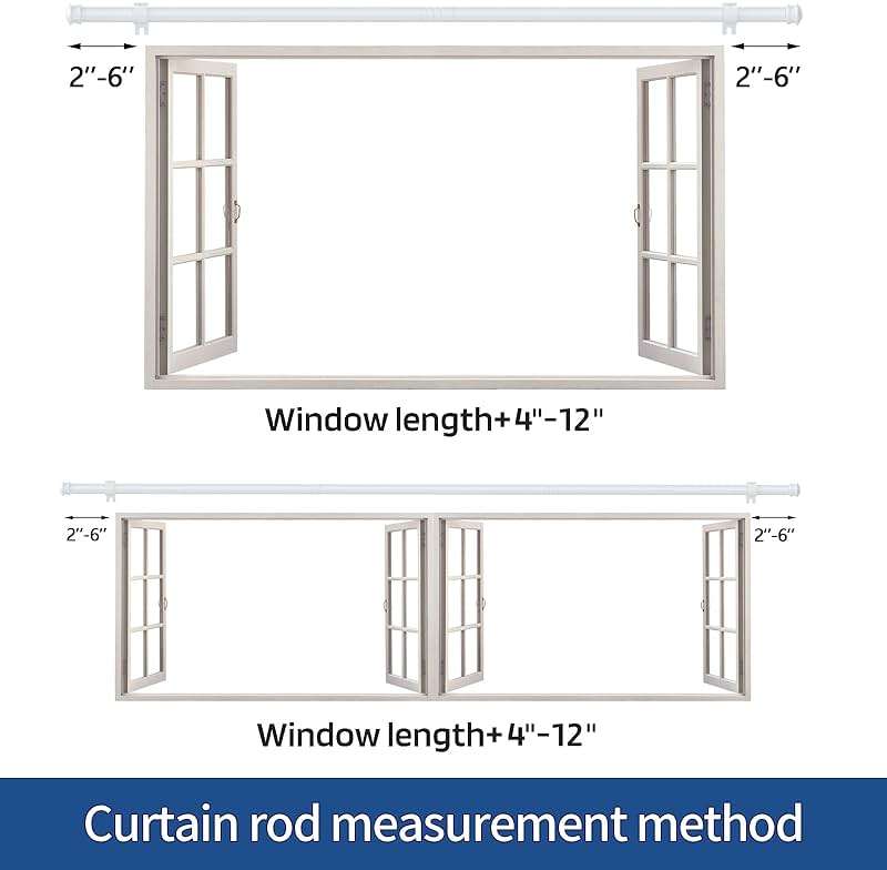Curtain Rods 5/8 inch Curtain Rods for Windows 30 to 116 Inch with Brackets Easy to Install for Bedroom Living room Kitchen,White - Image 5