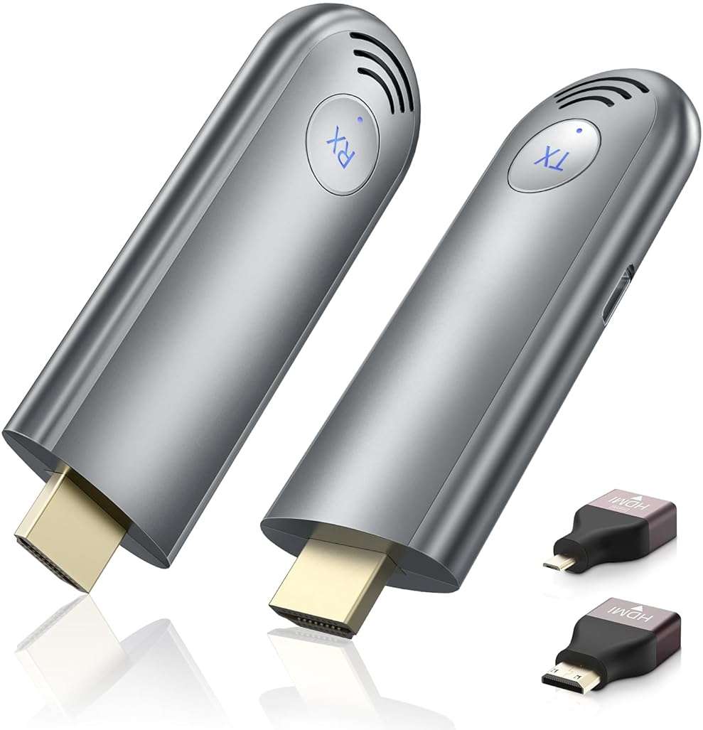 TPUFO Wireless HDMI Transmitter and Receiver, Plug & Play Portable 2.4G/5G Wireless HDMI Extender Kit for Streaming Video and Audio to Monitor from Laptop/PC/TV Box/Projector - Image 1