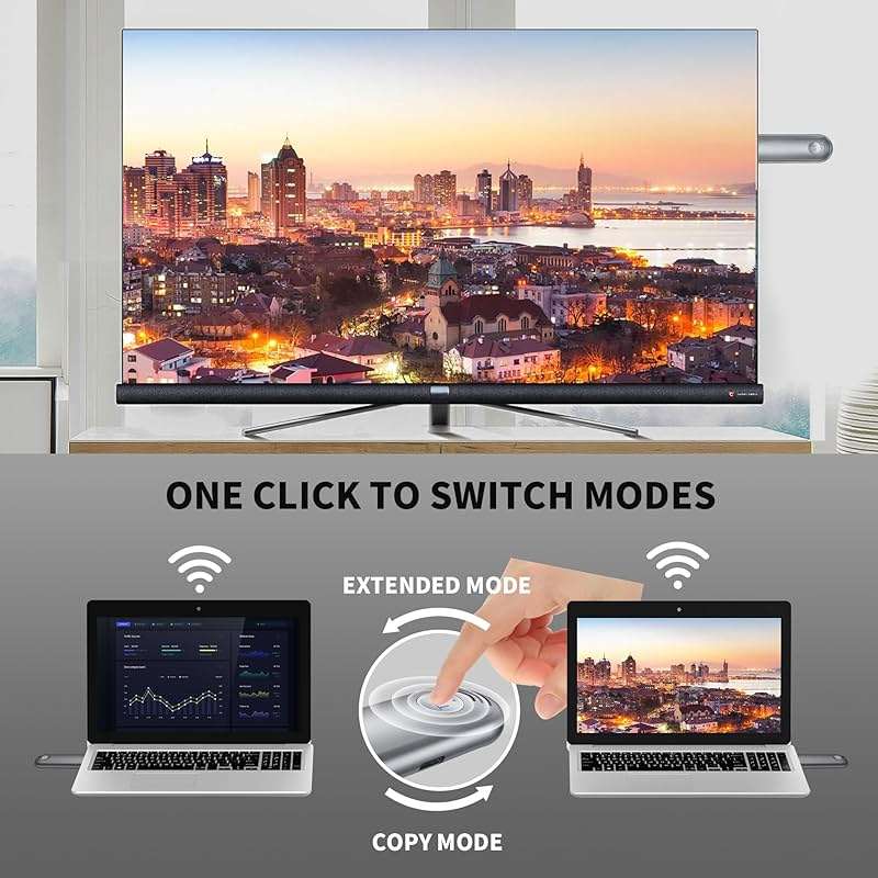 TPUFO Wireless HDMI Transmitter and Receiver, Plug & Play Portable 2.4G/5G Wireless HDMI Extender Kit for Streaming Video and Audio to Monitor from Laptop/PC/TV Box/Projector - Image 6