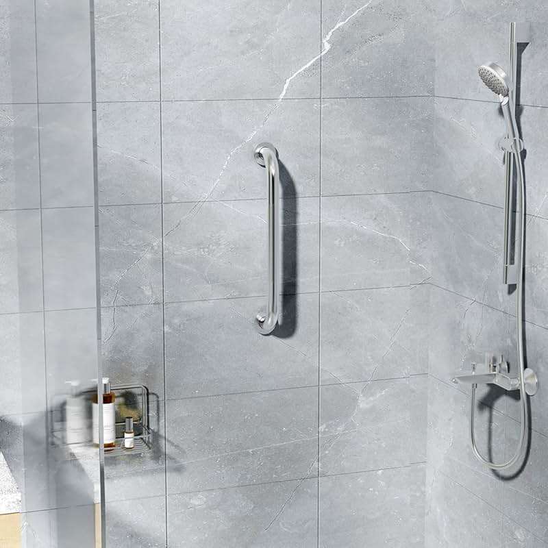 FANHAO 2 Pack Shower Grab Bar, 16 Inch Stainless Steel Bathroom Grab Bar with Anti-Slip Knurled Grip, Heavy Duty Shower Handle Bath Handle, Safety Bars for Elderly or Handicapped (Brushed) - Image 2