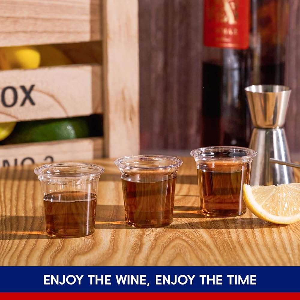 JOLLY CHEF 1000 Pack Plastic Shot Glasses, 1 oz Clear Disposable Jelly Cups Reusable Perfect for Wine Tasting, Whiskey, Food Samples, Halloween, Thanksgiving Party, Wedding, Christmas - Image 6
