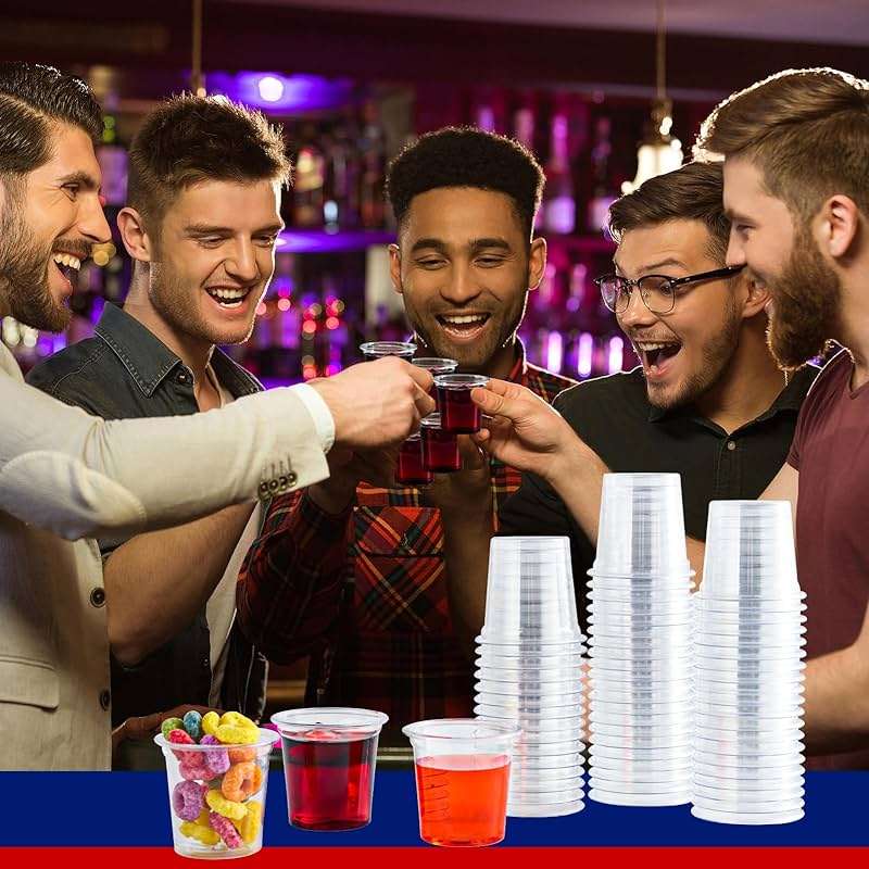 JOLLY CHEF 1000 Pack Plastic Shot Glasses, 1 oz Clear Disposable Jelly Cups Reusable Perfect for Wine Tasting, Whiskey, Food Samples, Halloween, Thanksgiving Party, Wedding, Christmas - Image 7