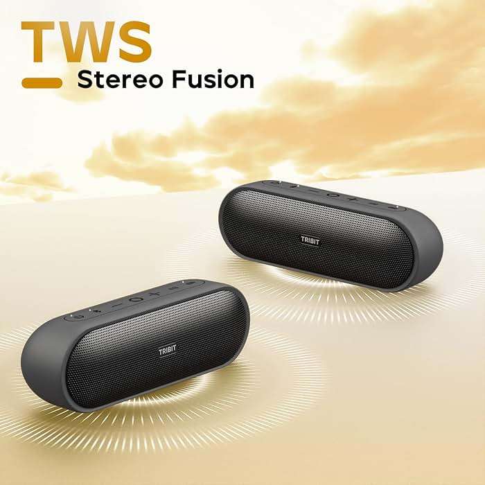 Tribit Portable Bluetooth Speaker XSound Plus 2, Wireless Speaker 30W with XBass, IPX7 Waterproof, 24-Hour Playtime, Stereo Sound, Built-in Mic, Bluetooth 5.3 for Party, Car, Travel - Image 4