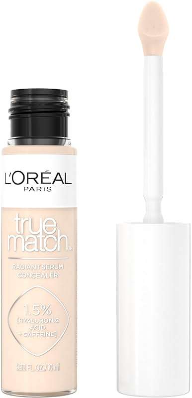 L'Oreal Paris True Match Radiant Serum Concealer, Brightening Under Eye Concealer Make Up with 1.5% Hyaluronic Acid and Caffeine, C1, 0.33 Oz - Image 1