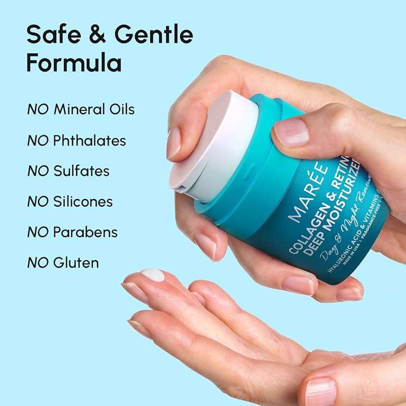 MAREE Face Moisturizer Retinol Cream for Face – Daily Wrinkle Cream for Women – Anti-Aging Face Cream – Facial Moisturizer with Collagen – Crema Hidratante Para la Cara for Skin Tightening - Image 10