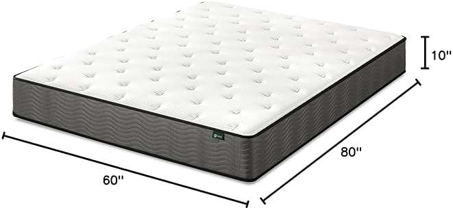 ZINUS 10 Inch True Support Hybrid Mattress [New Version], Queen, Fiberglass Free, Medium Feel, Motion Isolation, Certified Safe Foams & Fabric, Mattress in A Box - Image 2
