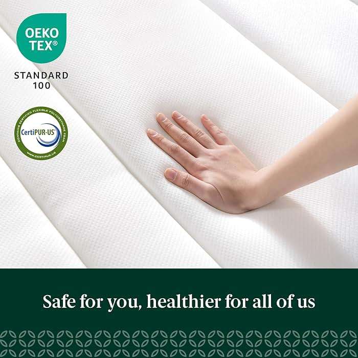 ZINUS 10 Inch True Support Hybrid Mattress [New Version], Queen, Fiberglass Free, Medium Feel, Motion Isolation, Certified Safe Foams & Fabric, Mattress in A Box - Image 6