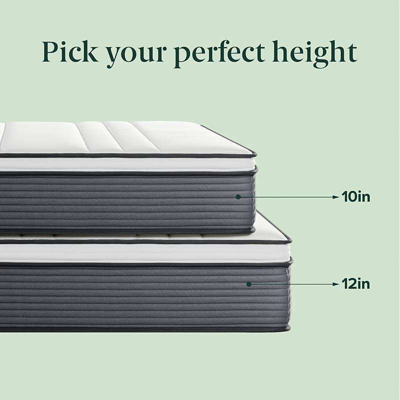 ZINUS 10 Inch True Support Hybrid Mattress [New Version], Queen, Fiberglass Free, Medium Feel, Motion Isolation, Certified Safe Foams & Fabric, Mattress in A Box - Image 9